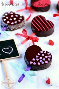Walentynkowe brownies