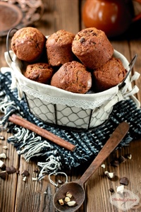 Muffinki bananowo-czekoladowe z orzechami
